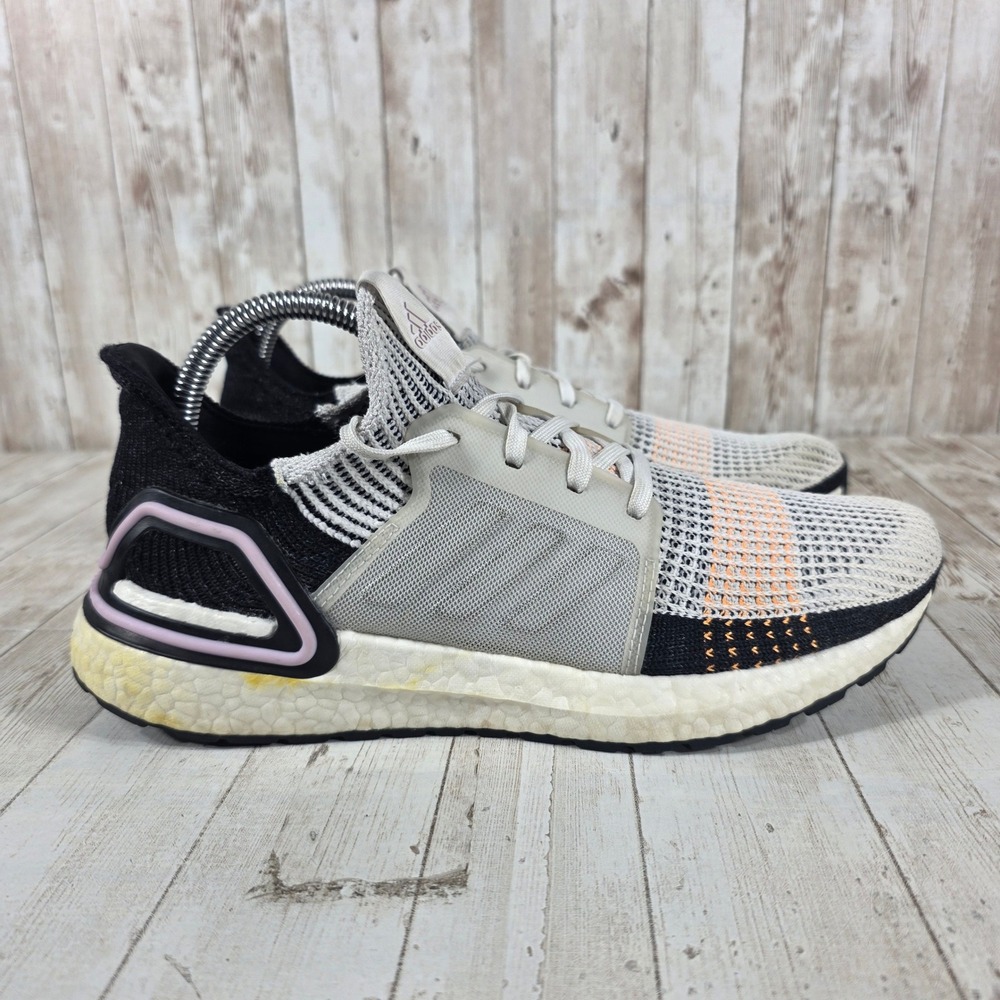 Adidas Ultraboost 19 Womens Running Shoes Grey Black Orange G27481 Size 8.5